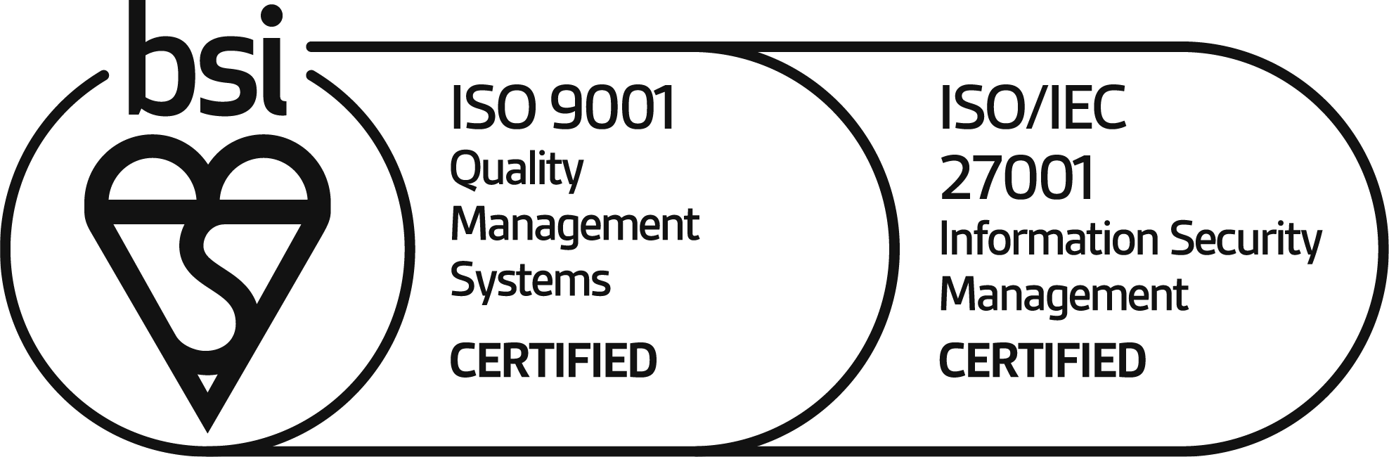 BSI Mark of trust ISO9001 + ISO/IEC 27001